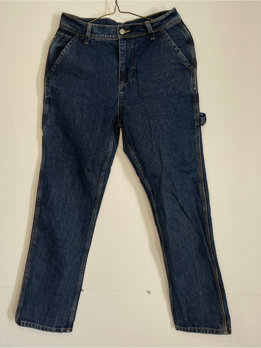 Zara Straight-Leg Jeans in Blue Denim
